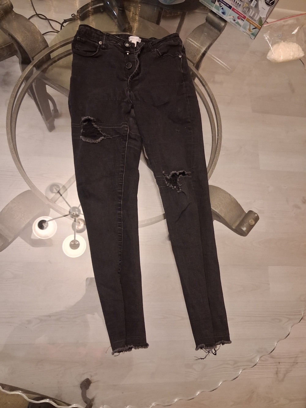 Kendall & Kylie Black Ripped Skinny Jeans
